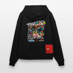 Xizir, Gesicht, 1st | Heavyweight Oversized Bio Hoodie, Unisex - SOLID BLACK
