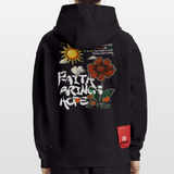 Odin , Blume, 1st | Heavyweight Oversized Bio Hoodie, Unisex - SOLID BLACK