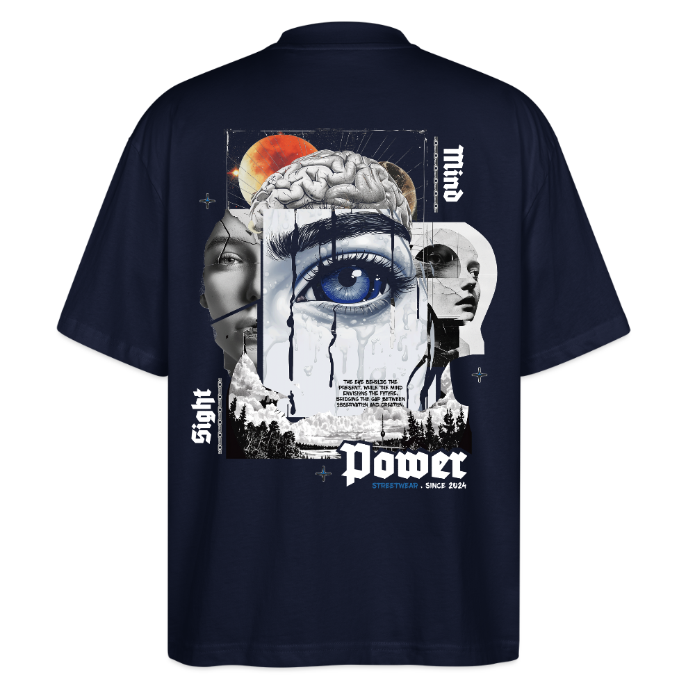 Yuanshi, Auge, 1st | Blaster, Oversize Bio T-Shirt, Unisex - Navy