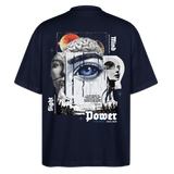 Yuanshi, Auge, 1st | Blaster, Oversize Bio T-Shirt, Unisex - Navy