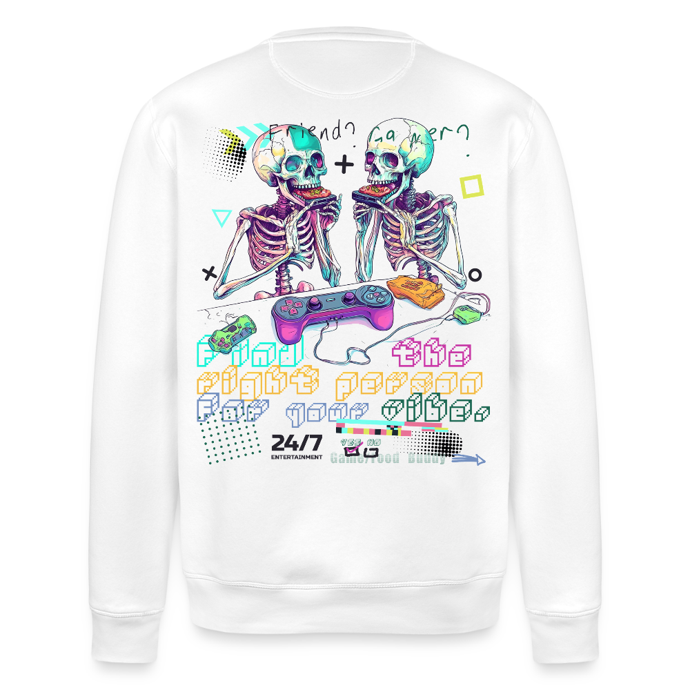 Malakar, Gaming, 1st | Roller, Unisex Bio-Sweatshirt - Weiß