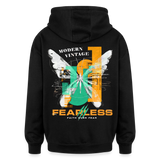Azazîl, Schmetterling, 1st | Freshhood, Oversized Unisex Hoodie - Schwarz