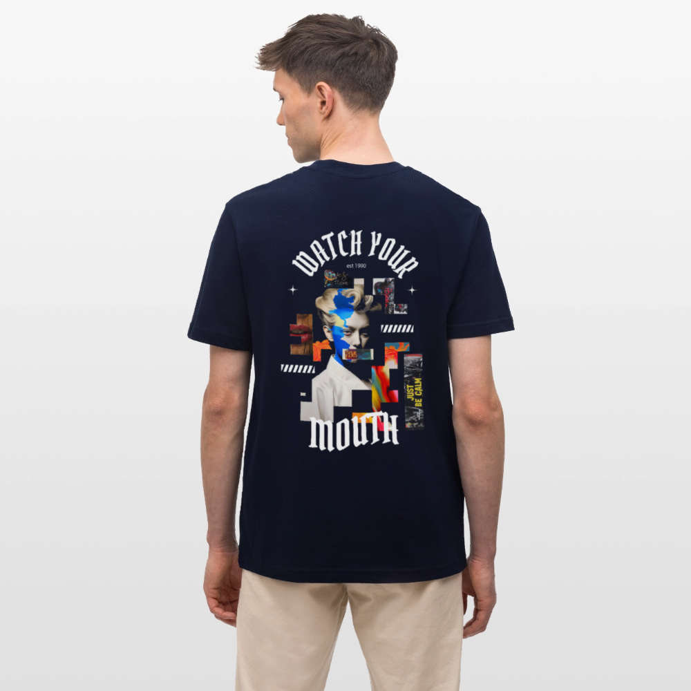 Dewrês, Frau, 1st | Essential, Relaxed Fit Unisex Bio T-Shirt - Navy