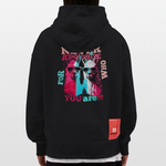 Tenjin, Alpaka, 1st | Heavyweight Oversized Bio Hoodie, Unisex - SOLID BLACK