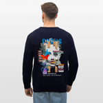 Nerthus, Gesicht, 1st | Roller, Unisex Bio-Sweatshirt - Navy