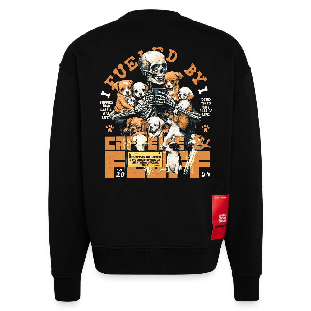 Nyxian, Skelet & Welpen, 1st | Heavyweight Oversized Bio Sweater, Unisex - SOLID BLACK