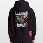 Zalzalak, Kaffee, 1st | Heavyweight Oversized Bio Hoodie, Unisex - SOLID BLACK