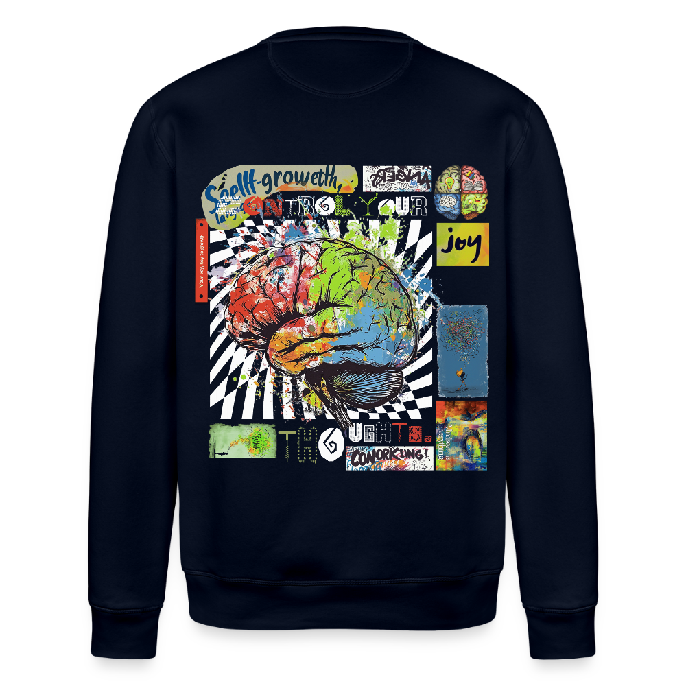 Apollon, Gehirn, 1st | Roller, Unisex Bio-Sweatshirt - Navy