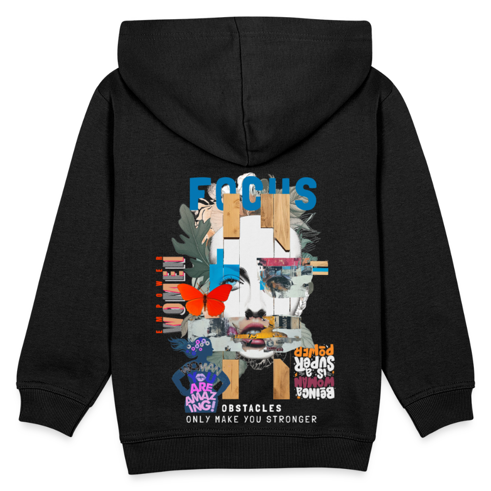 Nerthus, Gesicht, 1st | Kinder Hoodie - Schwarz