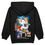 Nerthus, Gesicht, 1st | Kinder Hoodie - Schwarz