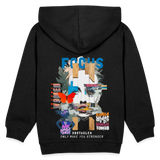 Nerthus, Gesicht, 1st | Kinder Hoodie - Schwarz