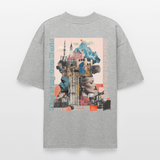 Zephiron2, Schloss, 1st | Blaster, Oversize Bio T-Shirt, Unisex - Grau meliert