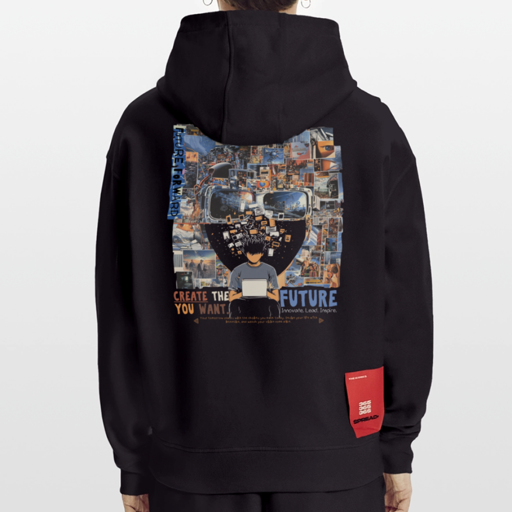 Sakhr, Informatik, 1st | Heavyweight Oversized Bio Hoodie, Unisex - SOLID BLACK