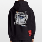 Yuanshi, Auge, 1st | Heavyweight Oversized Bio Hoodie, Unisex - SOLID BLACK
