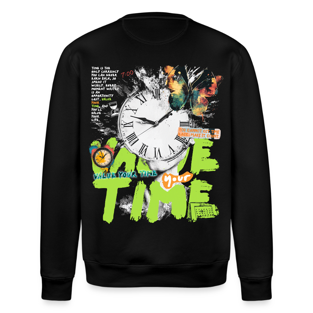 Ifrit, Uhr, 1st | Roller, Unisex Bio-Sweatshirt - Schwarz