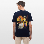 Morian, Leuchtturm, 1st | Essential, Relaxed Fit Unisex Bio T-Shirt - Navy