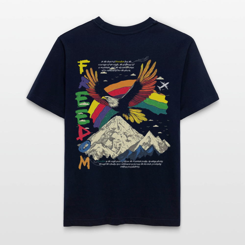 Susanoo, Adler, 1st | Essential, Relaxed Fit Unisex Bio T-Shirt - Navy