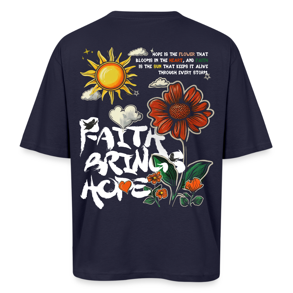 Odin , Blume, 1st | Breezy, Oversized Unisex T-Shirt - Navy