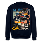Hachiman, Augen, 1st | Roller, Unisex Bio-Sweatshirt - Navy