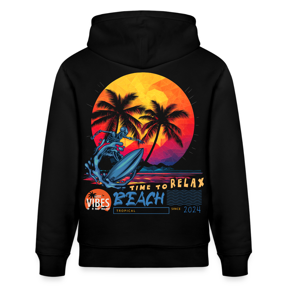 Eryan, Surfen, 1st | Cruiser, Unisex Bio-Hoodie - Schwarz