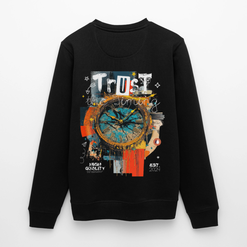 Demeteros, Uhr, 1st | Roller, Unisex Bio-Sweatshirt - Schwarz