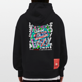 Raijin, Kassetten, 1st | Heavyweight Oversized Bio Hoodie, Unisex - SOLID BLACK