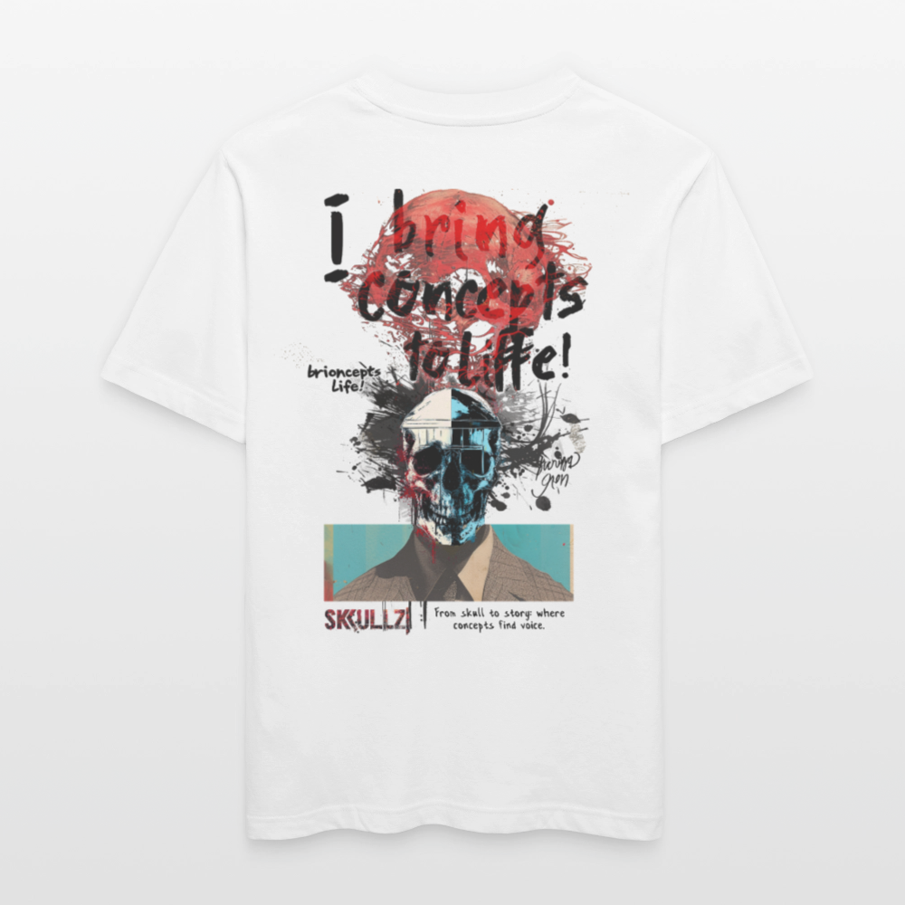 Titanis, Totenkopf, 1st | Essential, Relaxed Fit Unisex Bio T-Shirt - Weiß