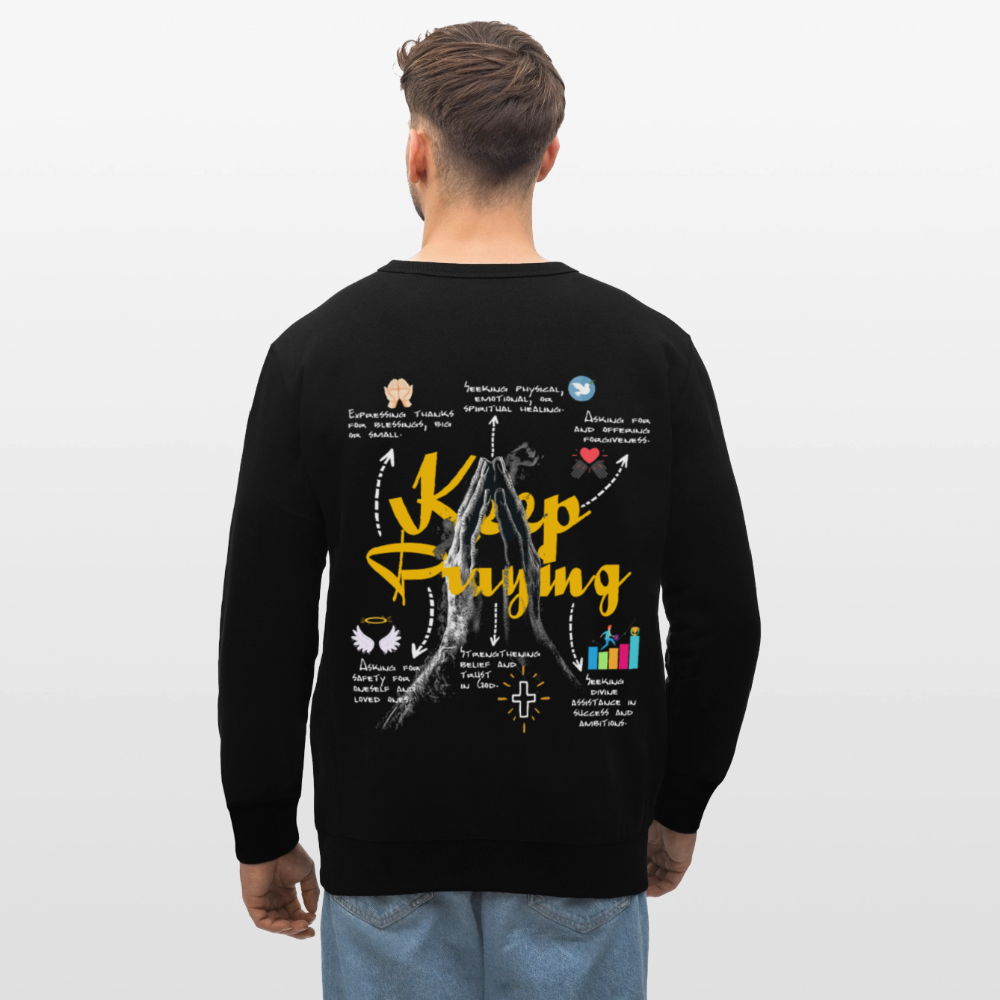 Maian, Beten, 1st | Roller, Unisex Bio-Sweatshirt - Schwarz