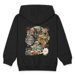 Huitzilopochtli, Gesichter, 1st | Kinder Zip Hoodie - Schwarz