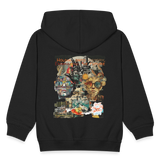 Huitzilopochtli, Gesichter, 1st | Kinder Zip Hoodie - Schwarz
