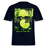 Kali, Limette, 1st | Essential, Relaxed Fit Unisex Bio T-Shirt - Navy