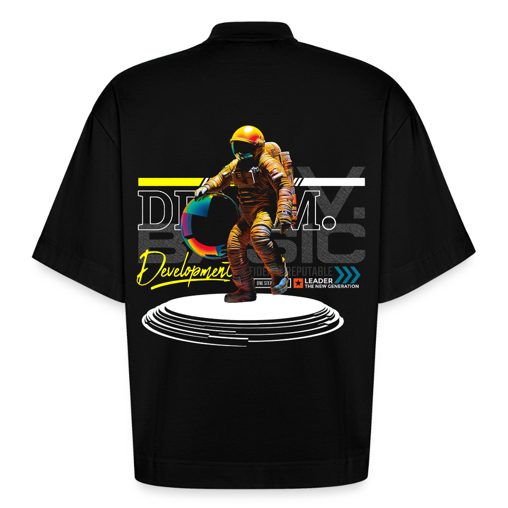 Şevrê, Astronaut, 1st | Boxy, Heavyweight Bio T-Shirt, Unisex - SOLID BLACK