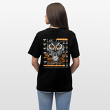 Marid, Eule, 1st | Essential, Relaxed Fit Unisex Bio T-Shirt - Schwarz