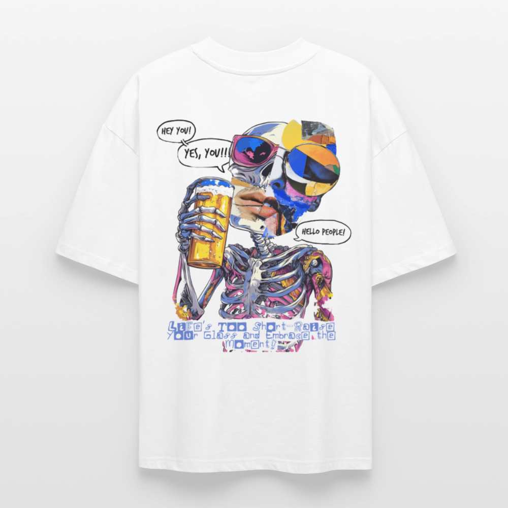 Vorthalos, Skelet, 1st | Blaster, Oversize Bio T-Shirt, Unisex - Weiß