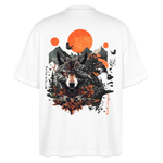 Vaermundis, Wolf, 1st | Blaster, Oversize Bio T-Shirt, Unisex - Weiß