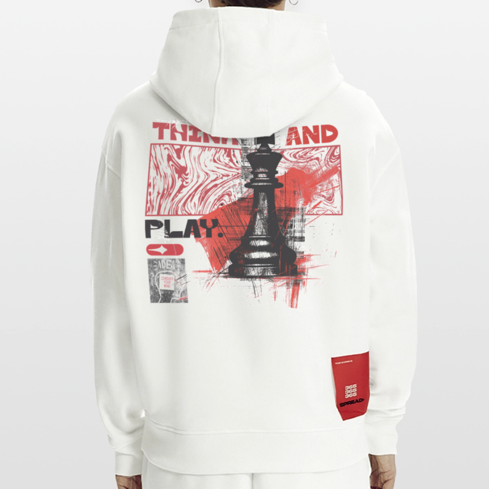 Orionis, Schach, 1st | Heavyweight Oversized Bio Hoodie, Unisex - OFF WHITE