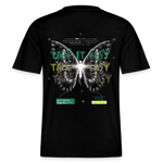 Hesinkar, Schmetterling, 1st | Essential, Relaxed Fit Unisex Bio T-Shirt - Schwarz