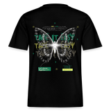 Hesinkar, Schmetterling, 1st | Essential, Relaxed Fit Unisex Bio T-Shirt - Schwarz