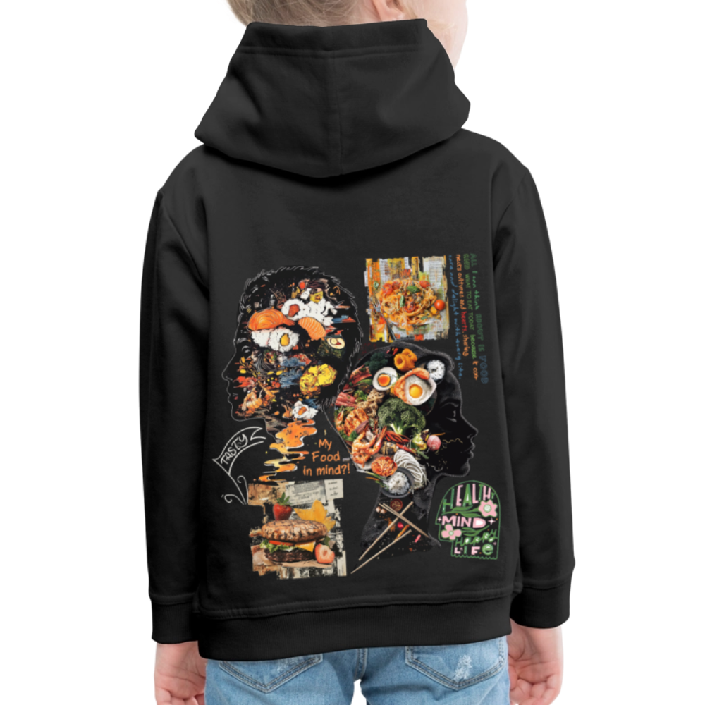 Atalantan, Essen, 1st | Kinder Hoodie - Schwarz