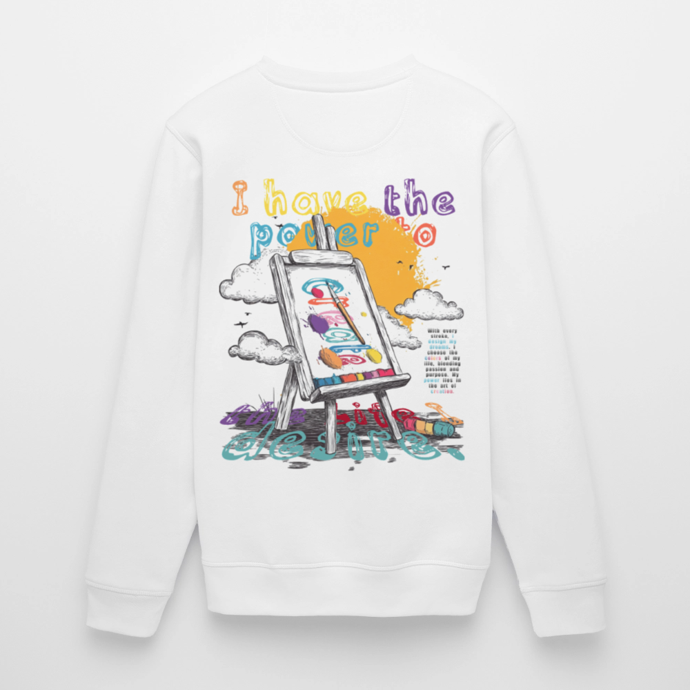 Noctharius, Malen, 1st | Roller, Unisex Bio-Sweatshirt - Weiß
