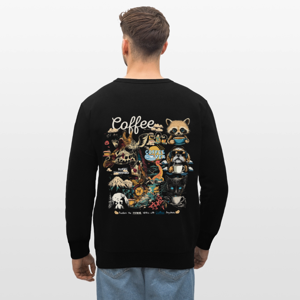 Tritonan, Kaffee, 1st | Roller, Unisex Bio-Sweatshirt - Schwarz