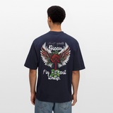 Amaterasu , Engelsflügel, 1st | Breezy, Oversized Unisex T-Shirt - Navy