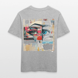 Marsyros, Augen, 1st | Essential, Relaxed Fit Unisex Bio T-Shirt - Grau meliert