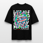 Raijin, Kassetten, 1st | Blaster, Oversize Bio T-Shirt, Unisex - Schwarz