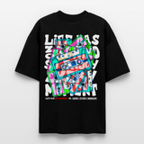 Raijin, Kassetten, 1st | Blaster, Oversize Bio T-Shirt, Unisex - Schwarz