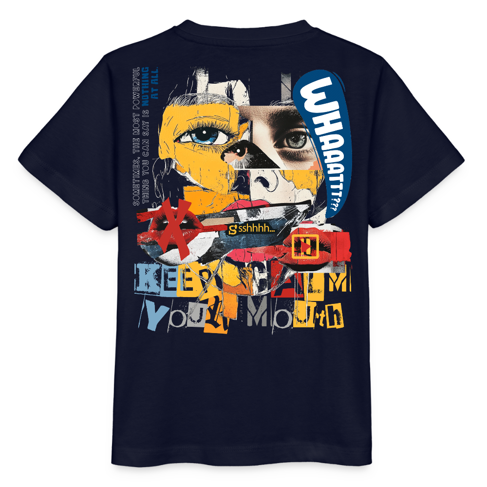 Kronan, Gesicht, 1st | Kinder Bio T-Shirt - Navy