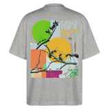 Draganis2, Ameisen, 1st | Blaster, Oversize Bio T-Shirt, Unisex - Grau meliert
