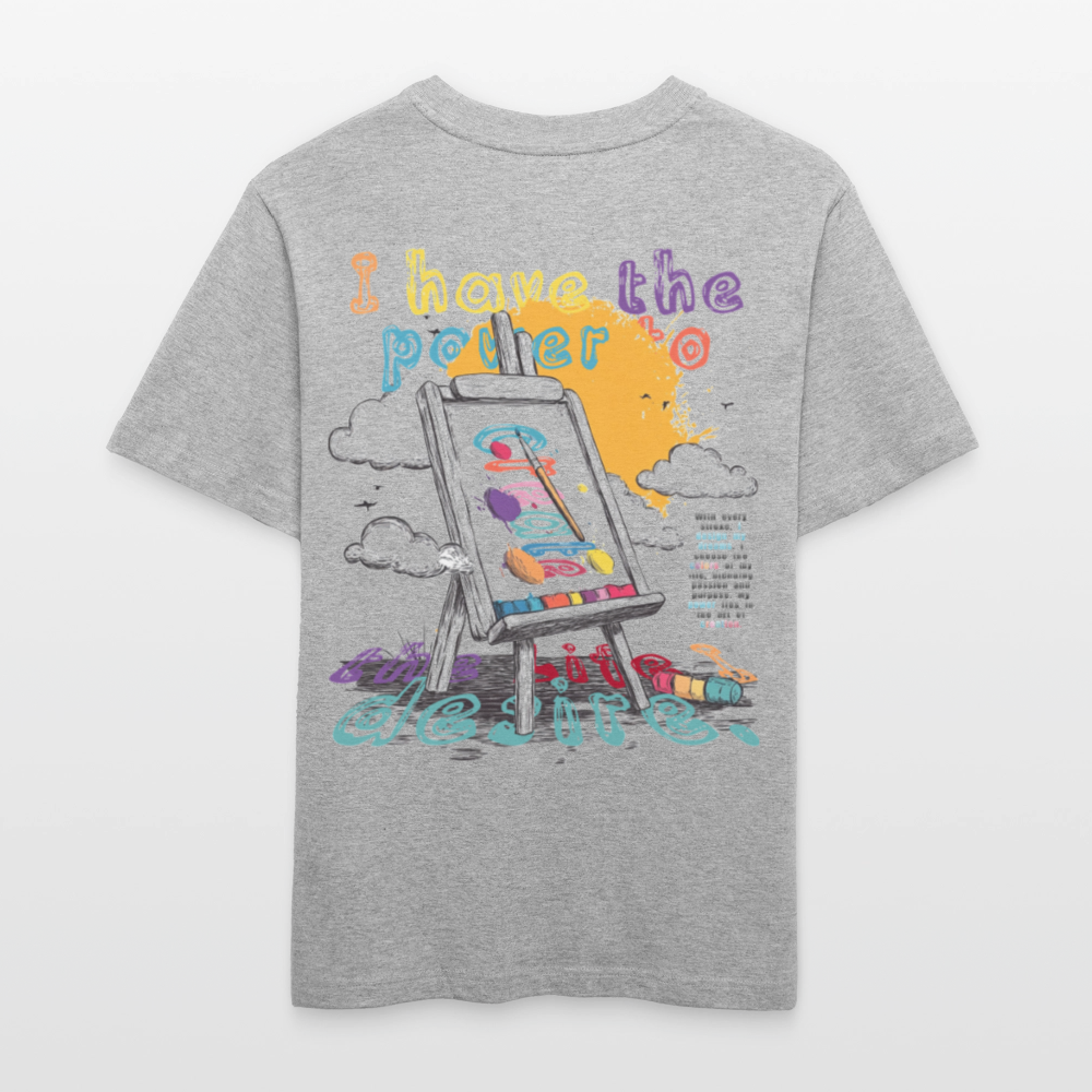 Noctharius, Malen, 1st | Essential, Relaxed Fit Unisex Bio T-Shirt - Grau meliert