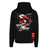 Guanyin, Muschel, 1st | Heavyweight Oversized Bio Zip Hoodie, Unisex - SOLID BLACK