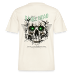 Gliesaron, Totenkopf, 1st | Essential, Relaxed Fit Unisex Bio T-Shirt - Naturweiß 